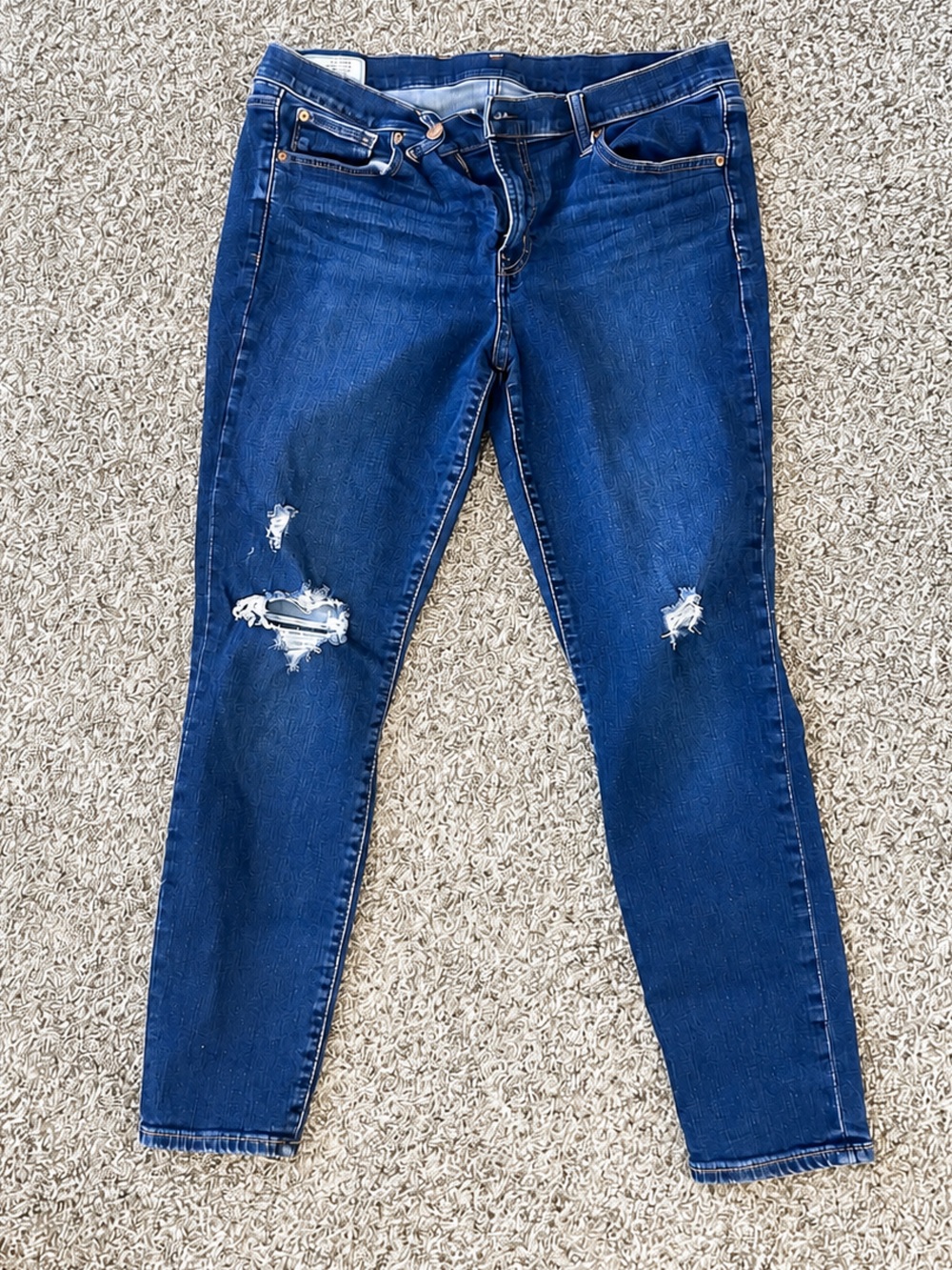GAP Dark Blue Ripped Skinny Jeans